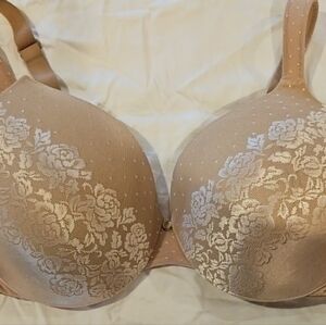 Soma Tan Floral Lace Bra